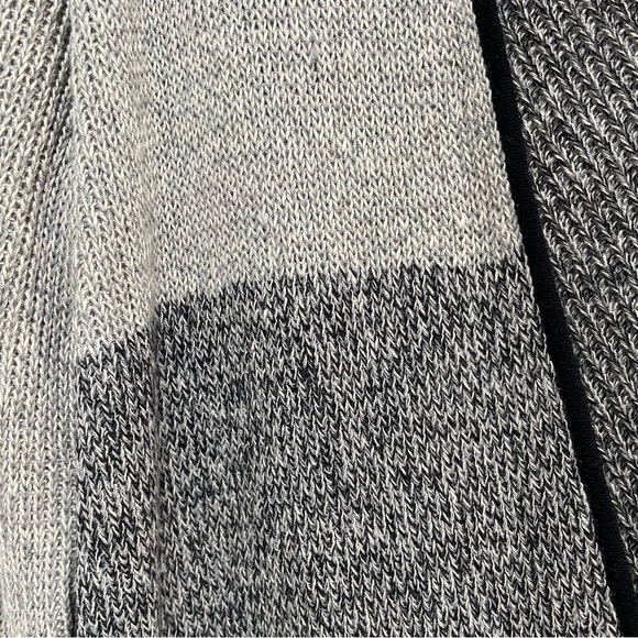 NWOT Eileen Fisher Wool Organic Linen Open Cardigan Sweater Colorblock Gray - Picture 8 of 16